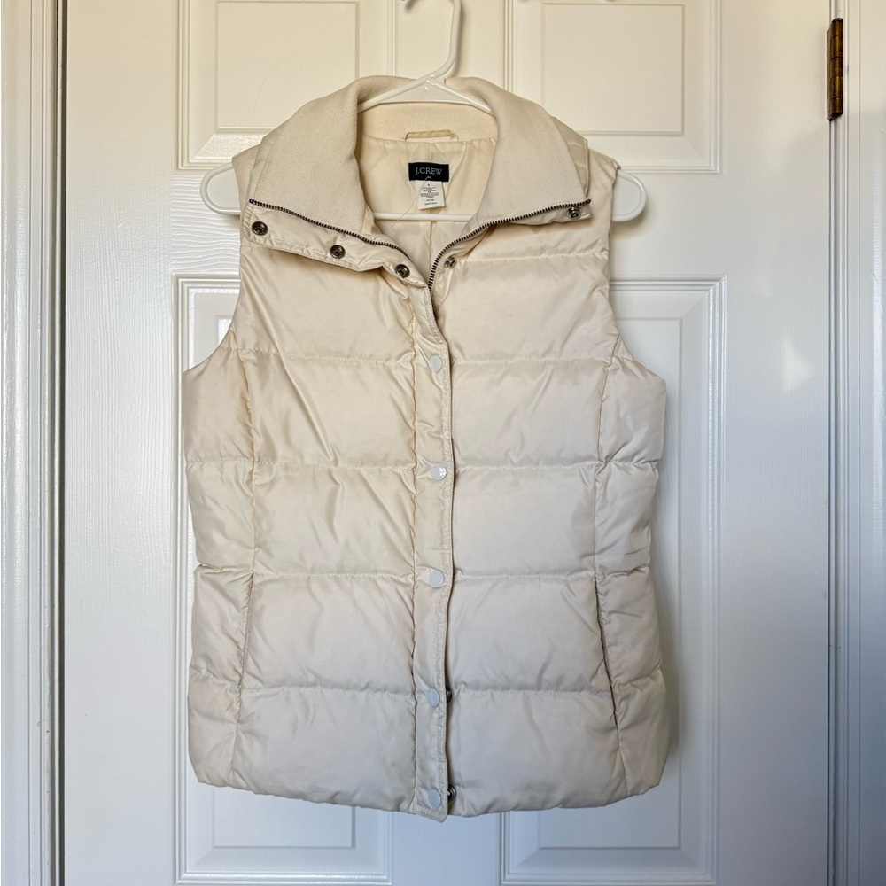 J. Crew Off-White Puffer Vest for Women